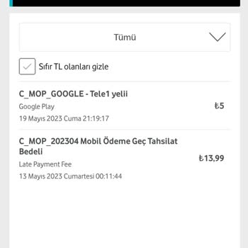 Vodafone Google Play Abonelik Şikayeti