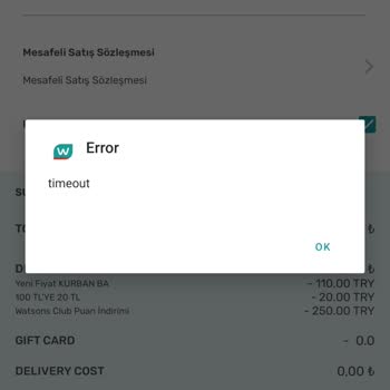 Watsons Hediye Puanlarımı Teknik Sorunlar Bahanesiyle Kullandırmadı