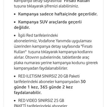 Vodafone Otovınn ve İspark Kampanyası Şikayeti