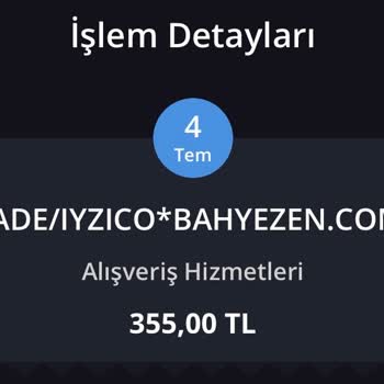 Bahyezen İade Ücretimi Eksik Yatırdı