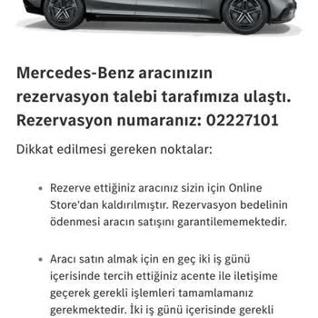 Mercedes Sipariş İptali Ücreti İade Etmiyor