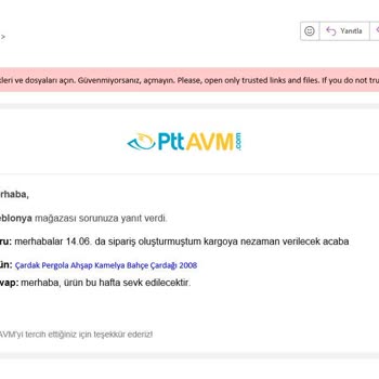 Epttavm Benden Habersiz Ürün İptali