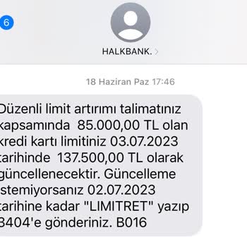 Halkbank Kredi Kartı Limiti Sorunu
