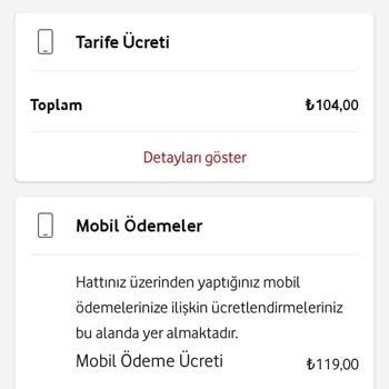 Vodafone Fatura Ödeme Sorunu
