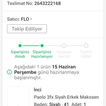 FLO Ayakkabı Bir Türlü Gönderilmeyen Siparişim