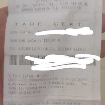 DeFacto İade Parası Yerine İade Çeki