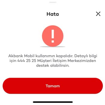 Akbank Mobil Bankacılık Bloke Sorunu