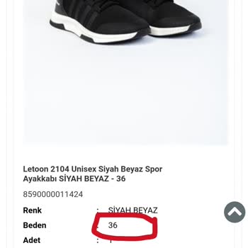 Letoon Ayakkabı Siparişinde Numara Hatası