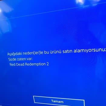 PlayStation Plus'tan Aldığım Oyun Red Dead Redemption 2 Çalışmıyor