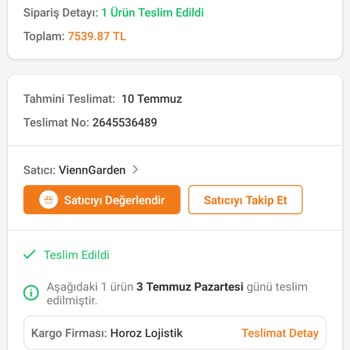 Horoz Lojistik Kargom Teslim Edilmedi