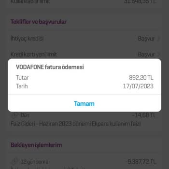 Vodafone Yeni Sistem Bulmuş Dikkat...