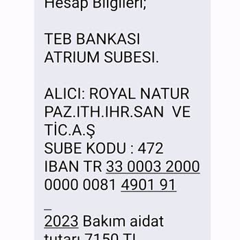 Terma City Otel Yıllık Fahiş Aidat İstenmesi