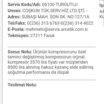 Arıza Teknik Servis (444 41 98) Buzdolabımı Tamir Etmediler