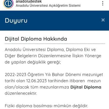Anadolu AÖF Diploma Vermiyor