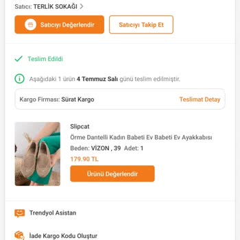 Sürat Kargo Teslim Edilmeyen Ürün