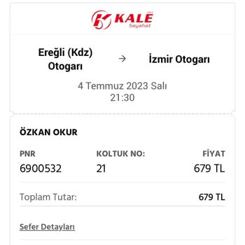 Kale Turizm 2+1 Bilet Sorunu