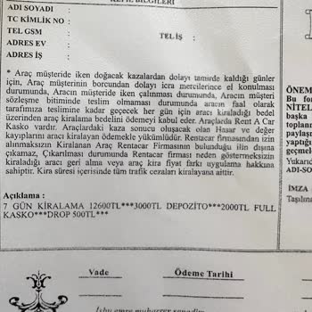 Carpay Car Rental Araç Kiralama İşlemiyle İlgili Sorunlar