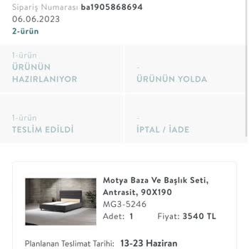 Vivense Teslimat Süresi Gecikmesi Ve Aralarındaki Yetersiz İletişim