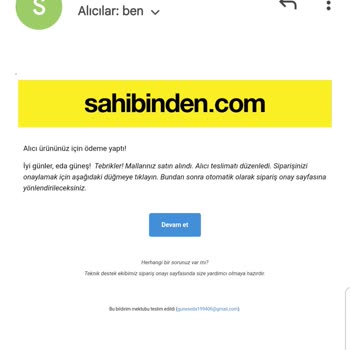 Sahibinden.com Anlamsız Mesajlar Alıyorum