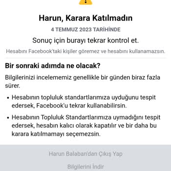Facebook Hesabım Durdukyere Askıya Alındı.