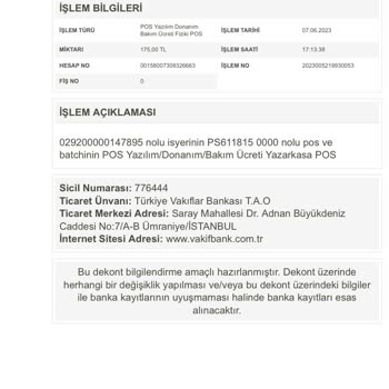 VakıfBank Pos Yazılım Bakım Ücret Kesintisi Aylardır Devam Ediyor Çözüm Yok