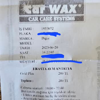 Carwax 200 TL Alıp Aracımıza Su Tutuyor