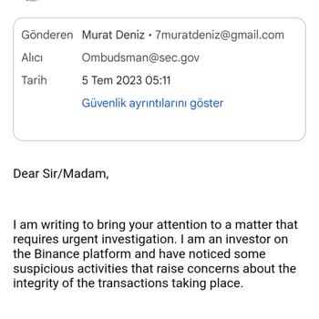 Binance Yanıltma Davası