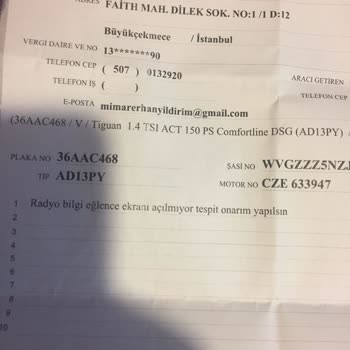 Volkswagen Sağlam Şekilde Servise Teslim Ettiğim Aracımı Arızalı Teslim Aldım