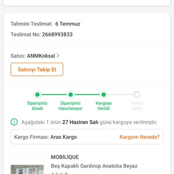 Trendyol İle Aras Kargo Hasarlı Ürün Sorunu