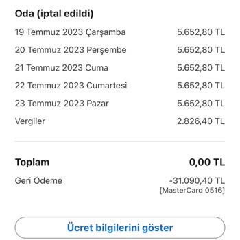 Hotels.com Hesabımdan Fazla Para Çekti Ve İade Ederken Eksik Yatırdı.