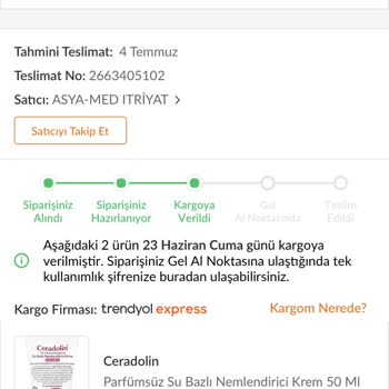 Trendyol Express Trendyol Kargo Firmasının Umursamazlığı