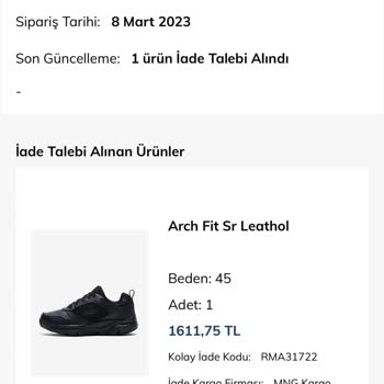 Olka Spor Skechers İnceleme Sorunu