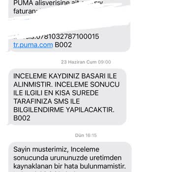 Puma Ürününün Arkasında Durmuyor