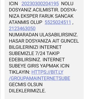 Groupama Sigorta İkame Araç Vermiyor.