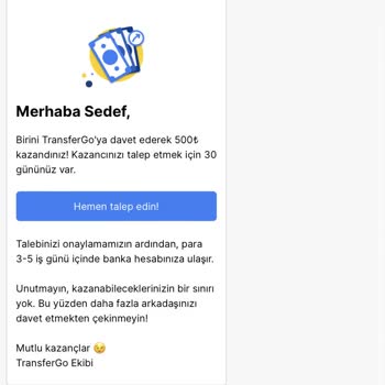 Transfergo Kazancım Hesaba Geçmedi