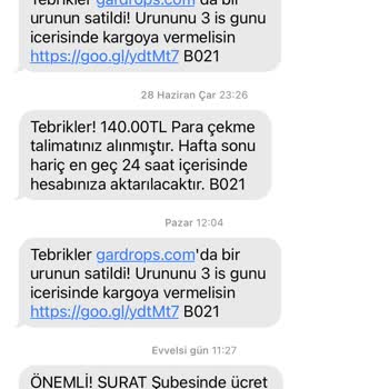 Gardrops Uygulamasından Paramı Alamıyorum
