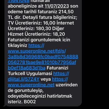 Turkcell TV+ Turkcell Superonline Fazla Ücretlendirme