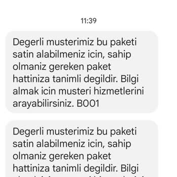 Bimcell Ek İnternet Paketi Alamamak