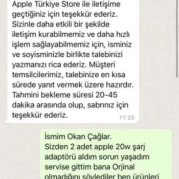 Appleturkiye.com (özel) Para İadesi Çakma Ürünler.