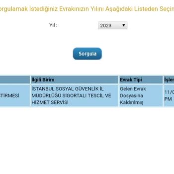 SGK Hizmet Birleştirme Dökümü