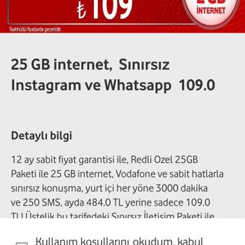 Geçmiş Olduğum Vodafone Tarifesinde Yanlışlık