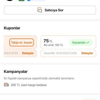 Hepsiburada 75TL Kupon Sorunu
