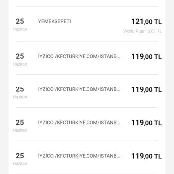 KFC Yemek Siparişi Para İadesi
