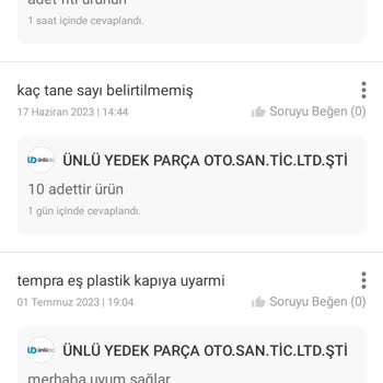 Ünlü Oto (unluoto.com.tr) Ürün Eksik Yollandı