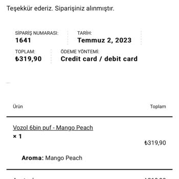 Trpuffbar.com TR Puff Gelmeyen Ürün