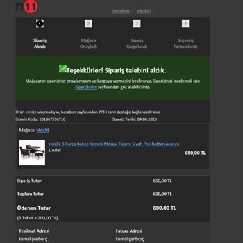 Vida XL Markası Hatalı Fiyat Yazdığı İçin Ürünü İptal Etti