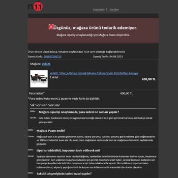 Vida XL Markası Hatalı Fiyat Yazdığı İçin Ürünü İptal Etti