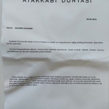 Ayakkabı DÜNYASI'NDAN Alınan Kusurlu Ayakkabıyı Kabul Etmemeleri