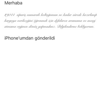 Mobilya Noktası Sipariş Verdim Ürün Gönderilmedi