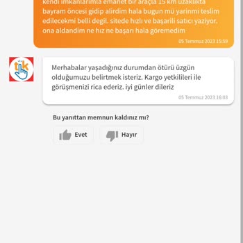Trendyol Teslimat Gecikmesi Sitede Teslim Edildiği İbaresi